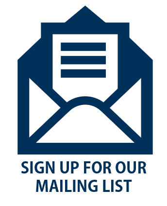 Sign up for our mailing list